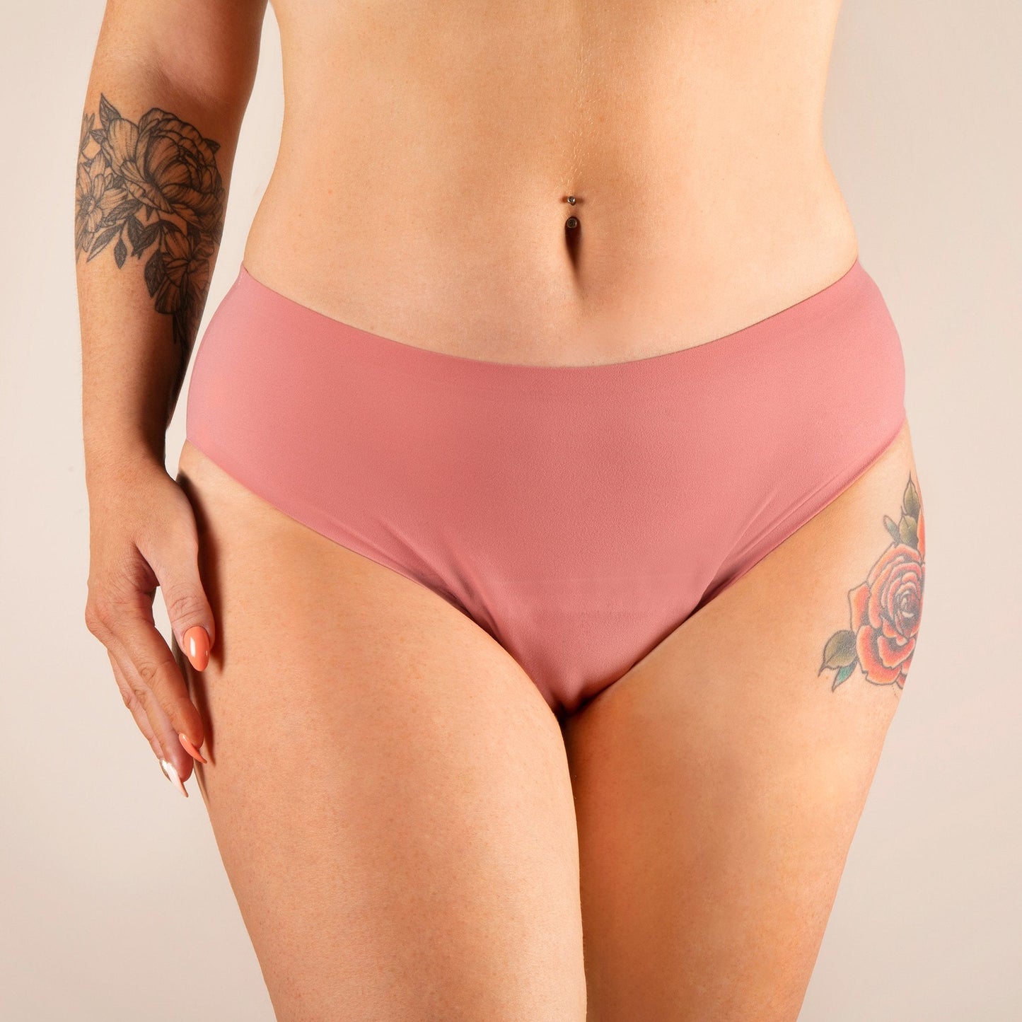 Nahtlosen Menstruations-Slip Rose Vorderseite