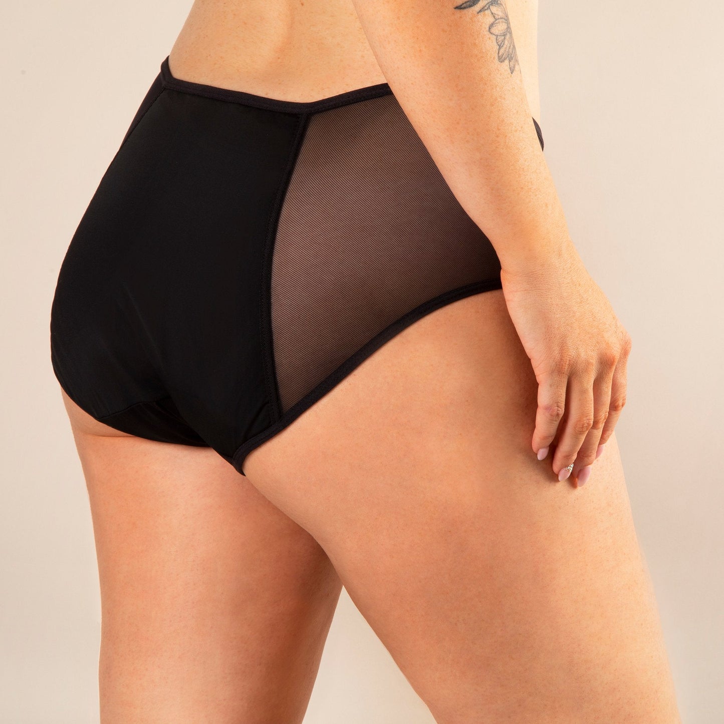 Menstruationsslip Größe haute noir dos
